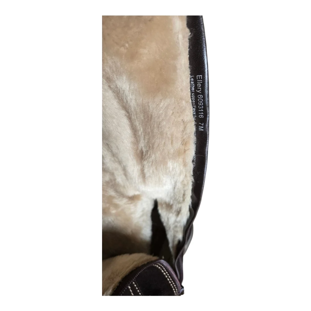 Bare Trap Women's Brown Suede Boots with Cream Fur Lining Size 7 - Picture 12 of 12